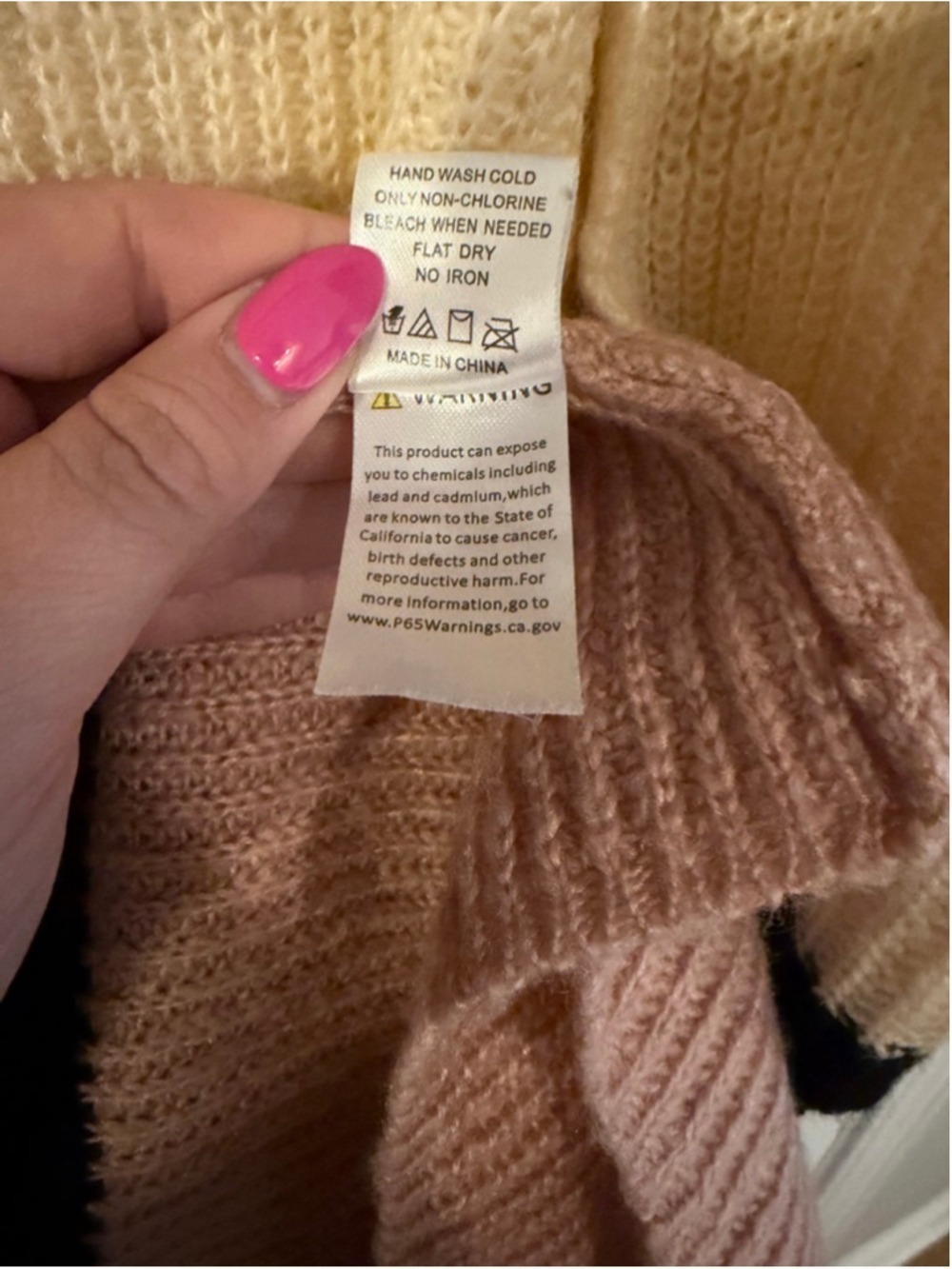 Feel In Color Block Open Front Cardigan - Black Purple Pink Cream - Size Medium - Picture 4 of 5